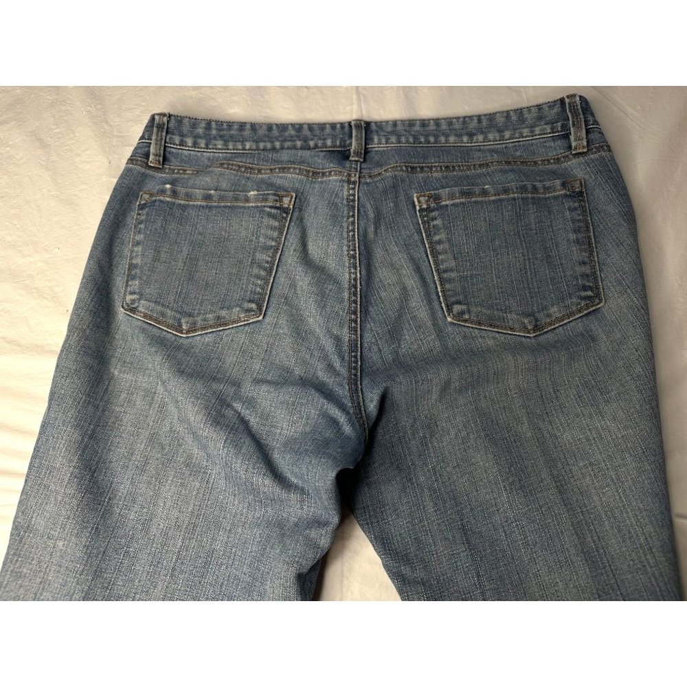 Loft Ann Taylor Mid Rise Modern Slim Jeans Blue Med Wash size 14 - Picture 8 of 15